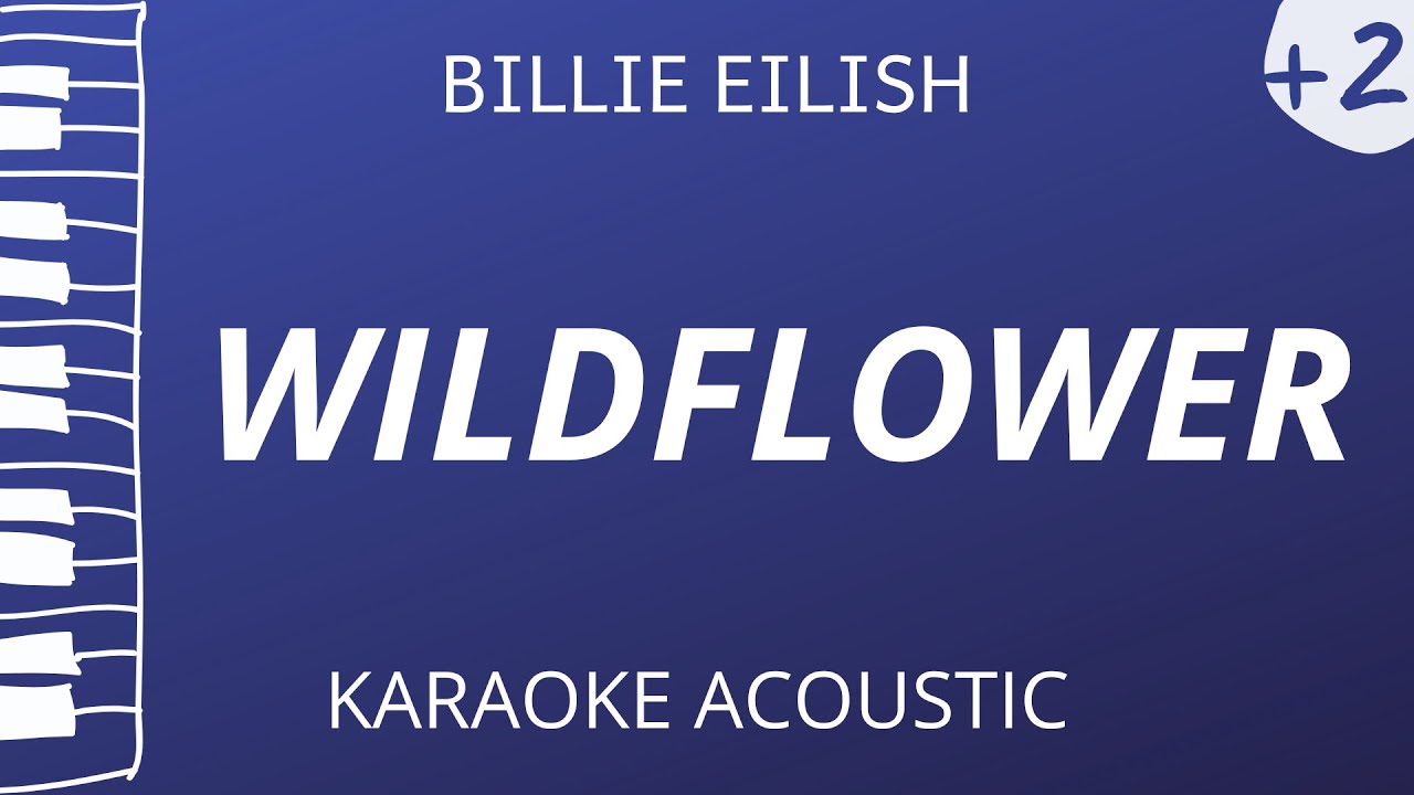 Wildflower - Billie Eilish (Acoustic Karaoke) Higher Key