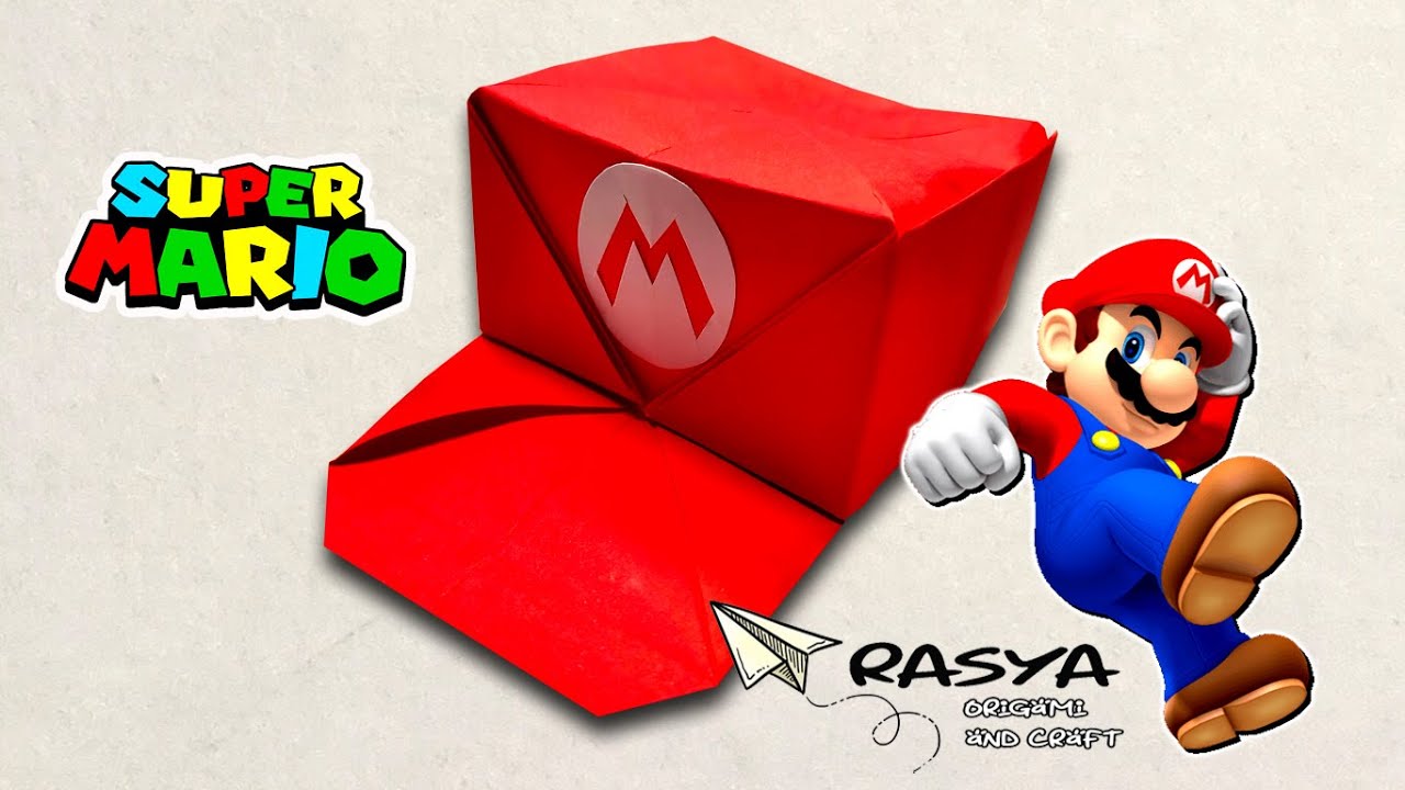 How to Make Origami Mario Hat - Cara membuat Origami Topi Mario