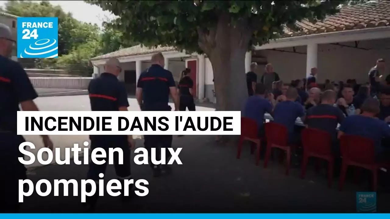 Soutien aux pompiers après l'incendie géant dans le massif des Corbières • FRANCE 24