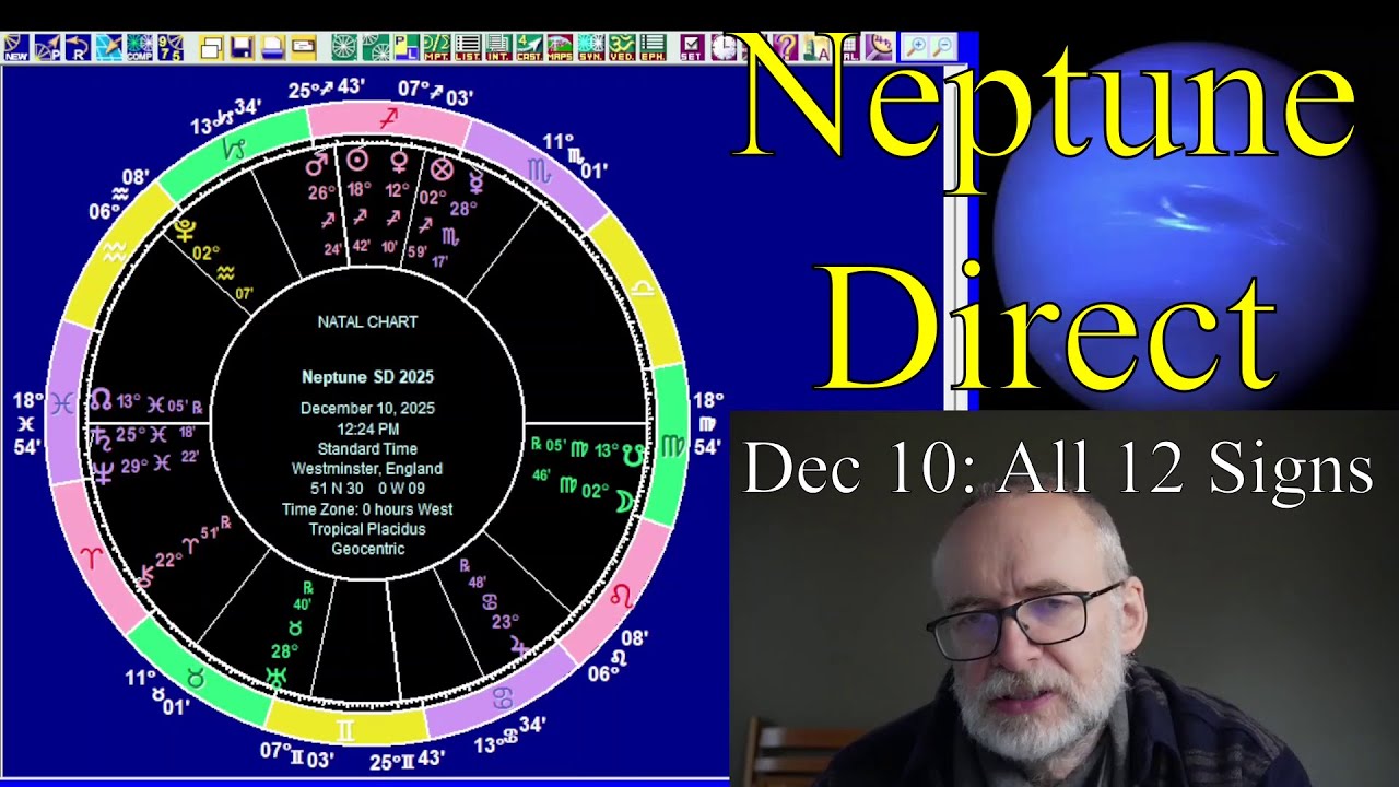 Wed Dec 10 2025 astrology: ALL 12 SIGNS, Neptune Direct