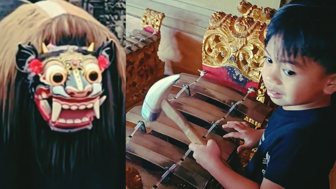Adiknya Irvan Melihat Barong Barongan Macan Hitam Besar  Sekali