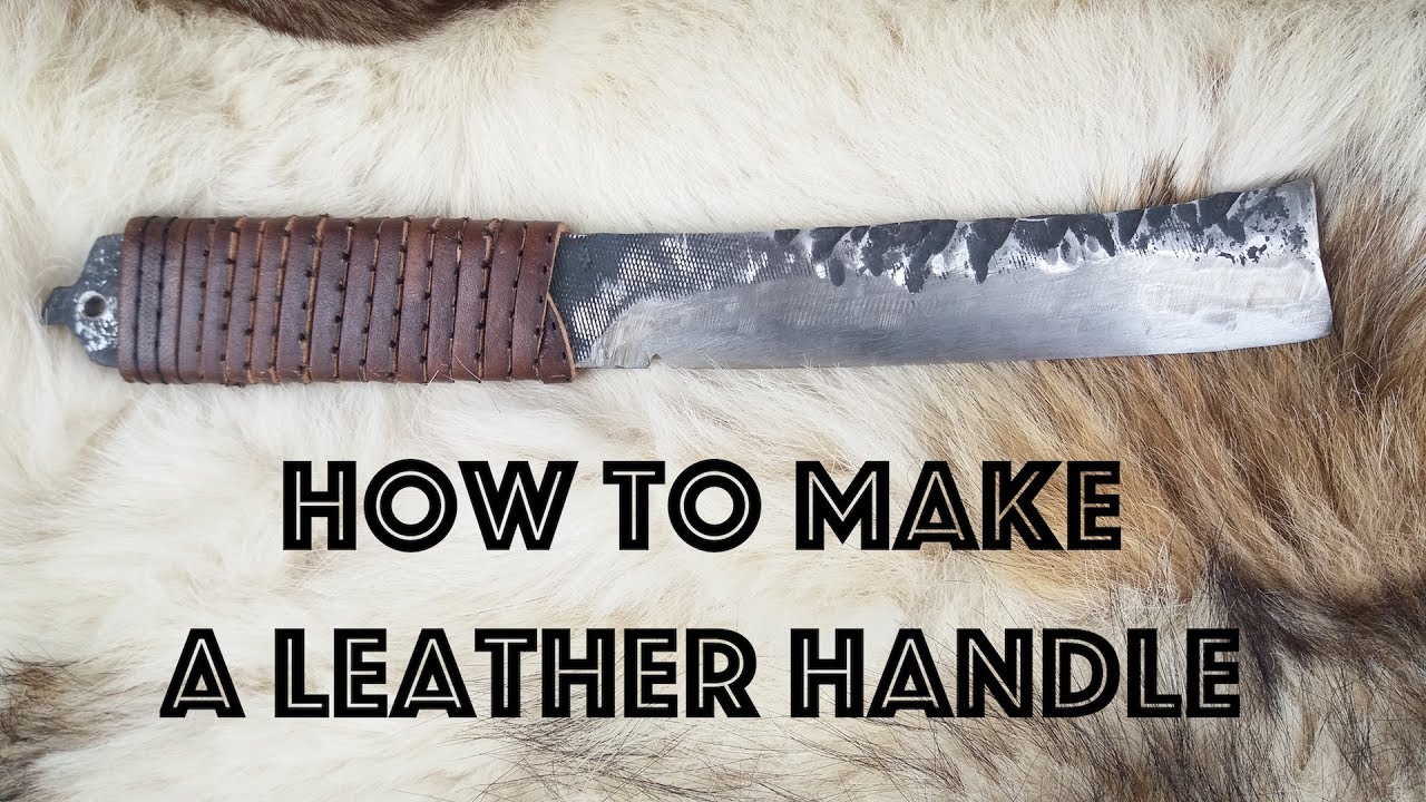 How to make A Leather Knife Handle // Leatherwork