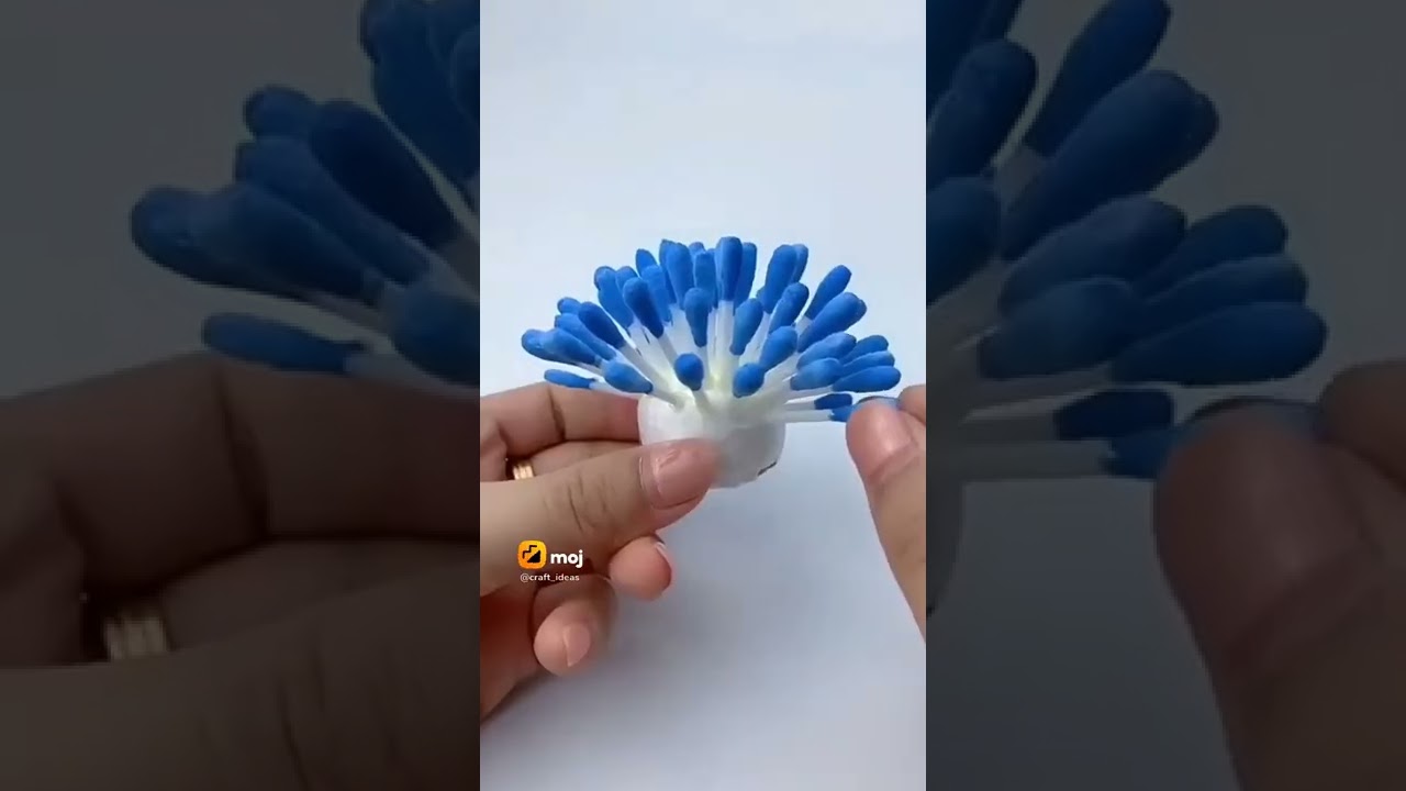 how to make flowerpot by using earbuds 