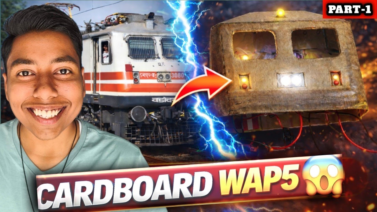 How To Make WAP-5 Train Locomotive From Cardboard 😱 | With All Lights | G.K ART'S 