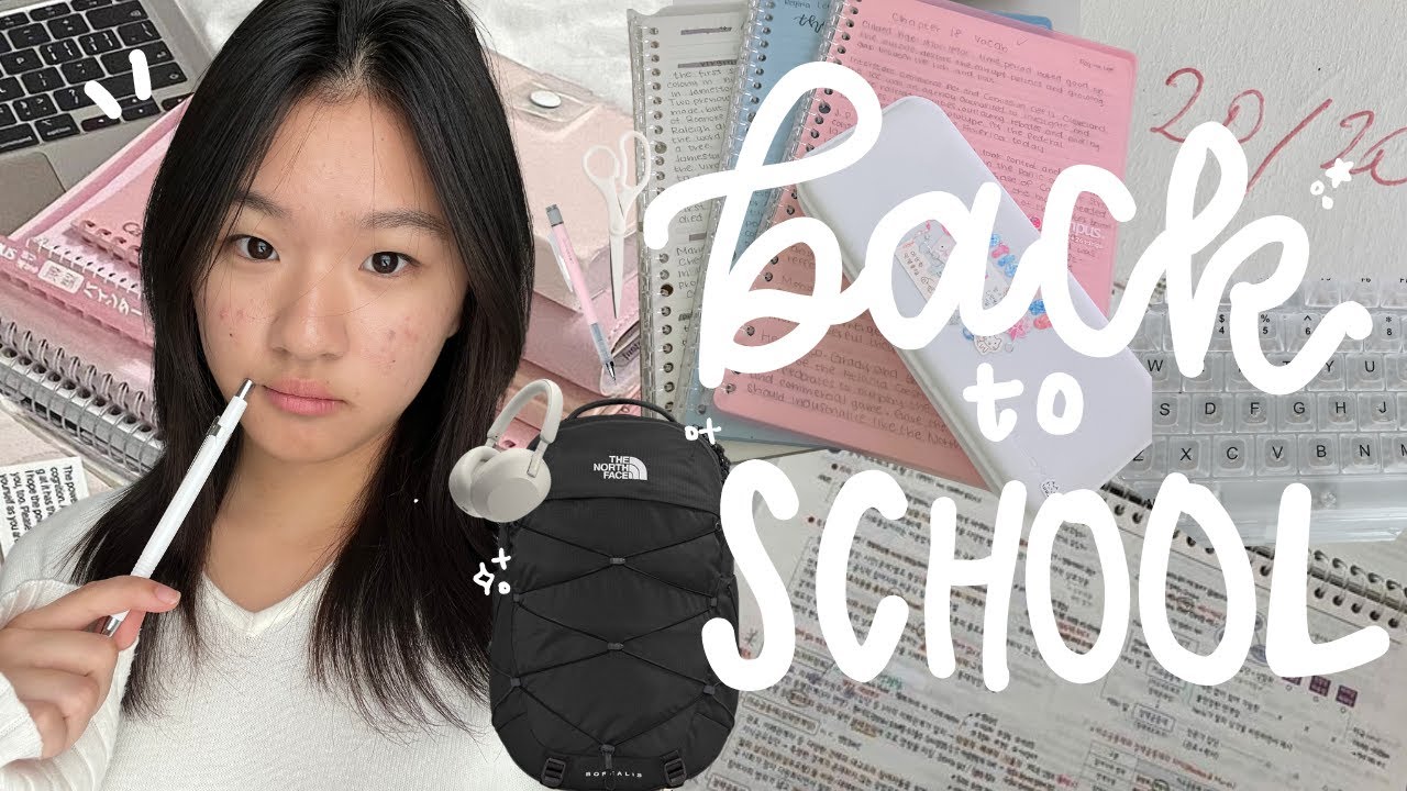 back to school 📎what's in my bag, schedule planning, catching up on summer assignments, thrifting
