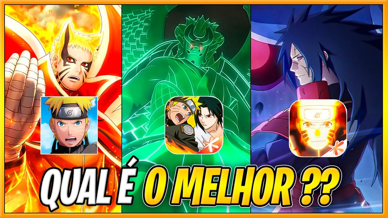 JOGUEI OS 3 MELHORES GAMES NARUTO P/ MOBILE EM ÚNICO VÍDEO