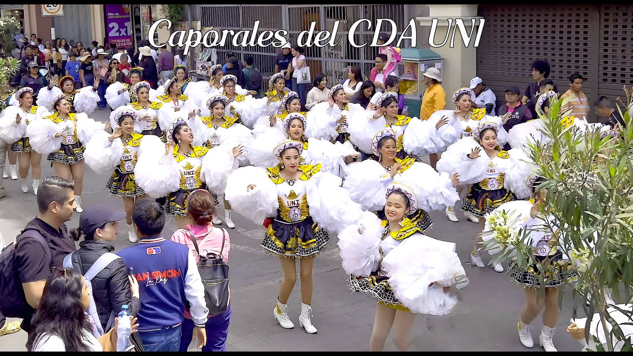 Mix de Caporales por bellezas del CDA UNI en Pasacalle Afoman&iacute;a 5.0 en Centro de Lima 2024 - MML