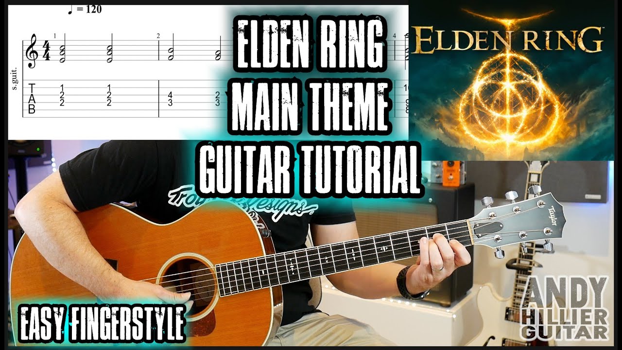 Урок игры на гитаре основной темы Elden Ring (ЛЕГКИЙ ФИНГЕРСТАЙЛ)