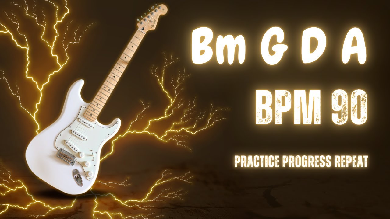 Bm G D A (vi–IV–I–V) | 90 BPM | Guitar Practice Backing Track