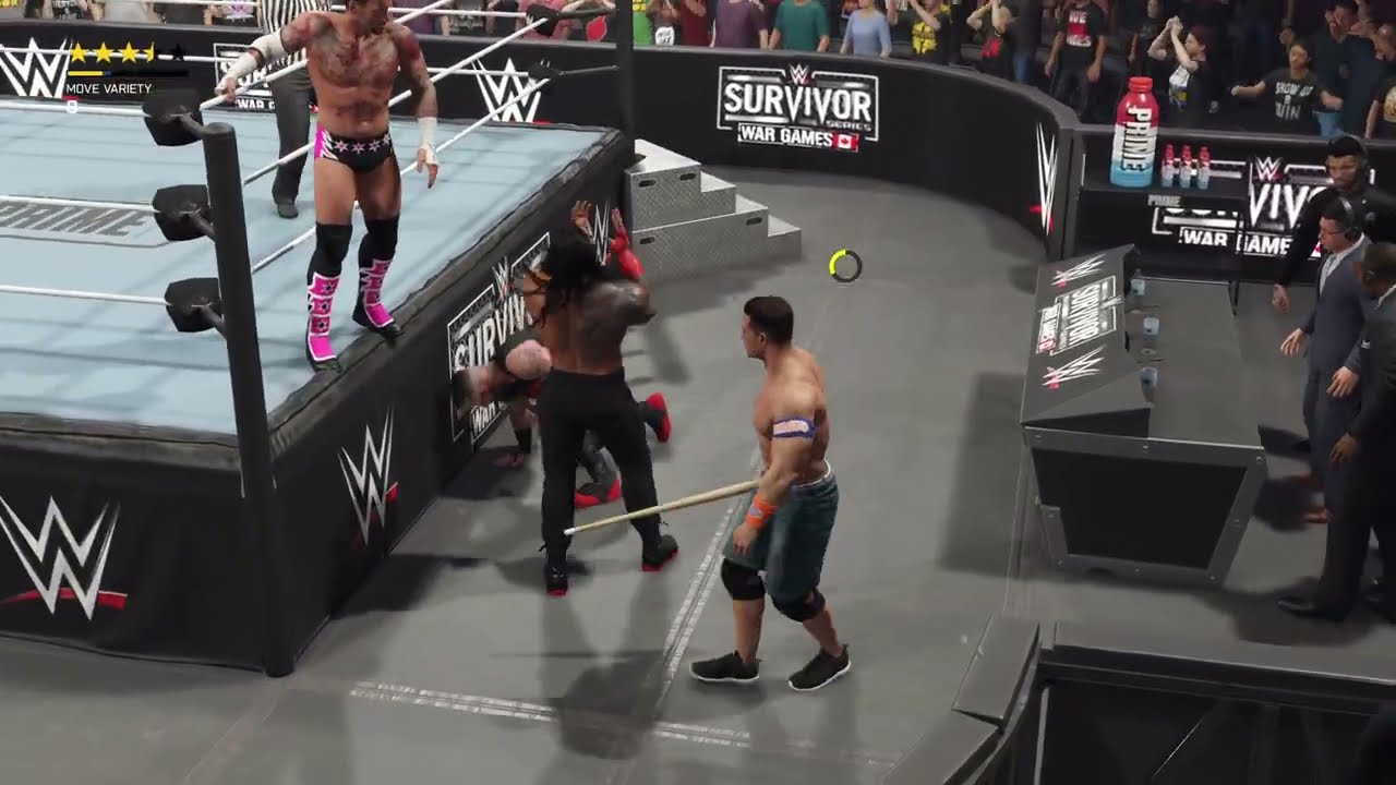John Cena vs CM Punk, Roman Reigns & Kevin Owens | Tag Match Ends in DQ | WWE 2K25