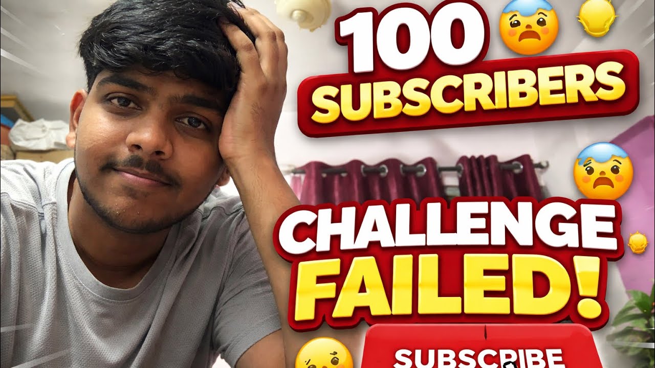      Live 100 subscribers challenge in failed 😞 please subscribe now👏👏