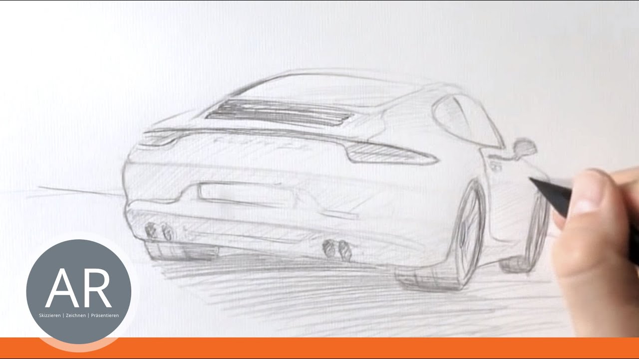 Zeichnen lernen -  Akadmie Ruhr, Tutorials - Transportationdesign, Porsche 911 zeichnen lernen