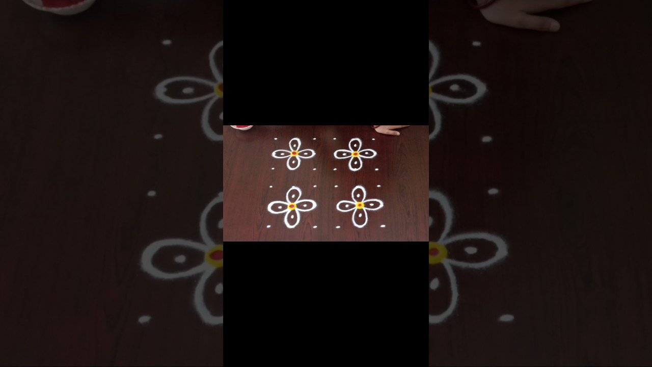 6&times;6dots easy rangoli|daily muggulu|thipkyanchi,festival rangoli|#shorts#Rang kaa Rangoli