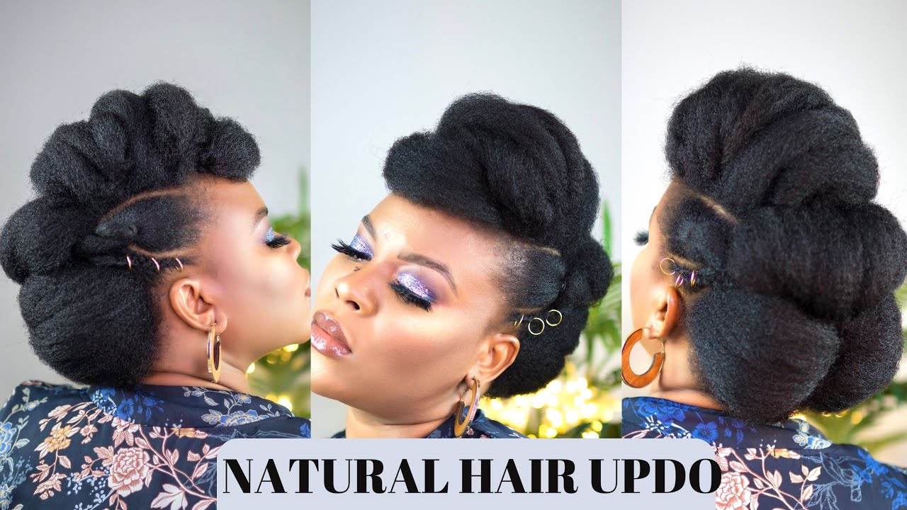 #naturalhair #type4hair #viralhair 🔥NATURAL HAIRSTYLE| ELEGANT ROLL, TUCK & PIN UPDO STYLE🔥