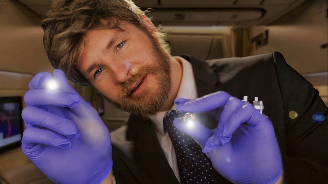 [ASMR] Исследование черепных нервов в середине полета ✈️
