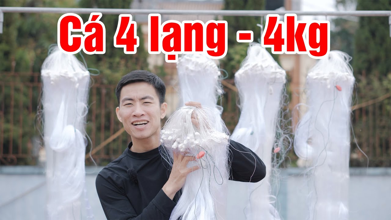 Lưới Đánh Cá 4 lạng - 4kg | Cao 1m2 x 90m x 8cm Sợi 2 Trắng #480k || Zalo: 0396.23.9999