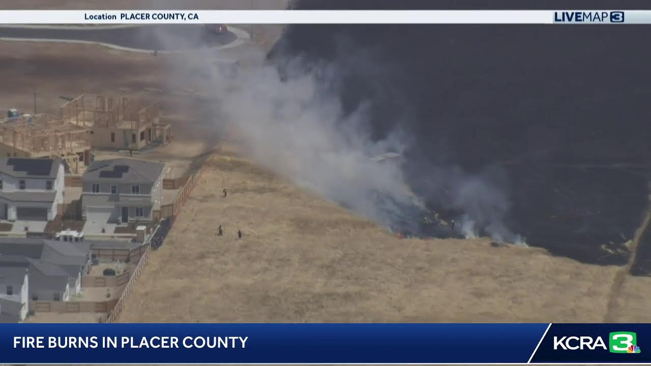 LIVE | LiveCopter 3 is over a grass fire burning in Roseville