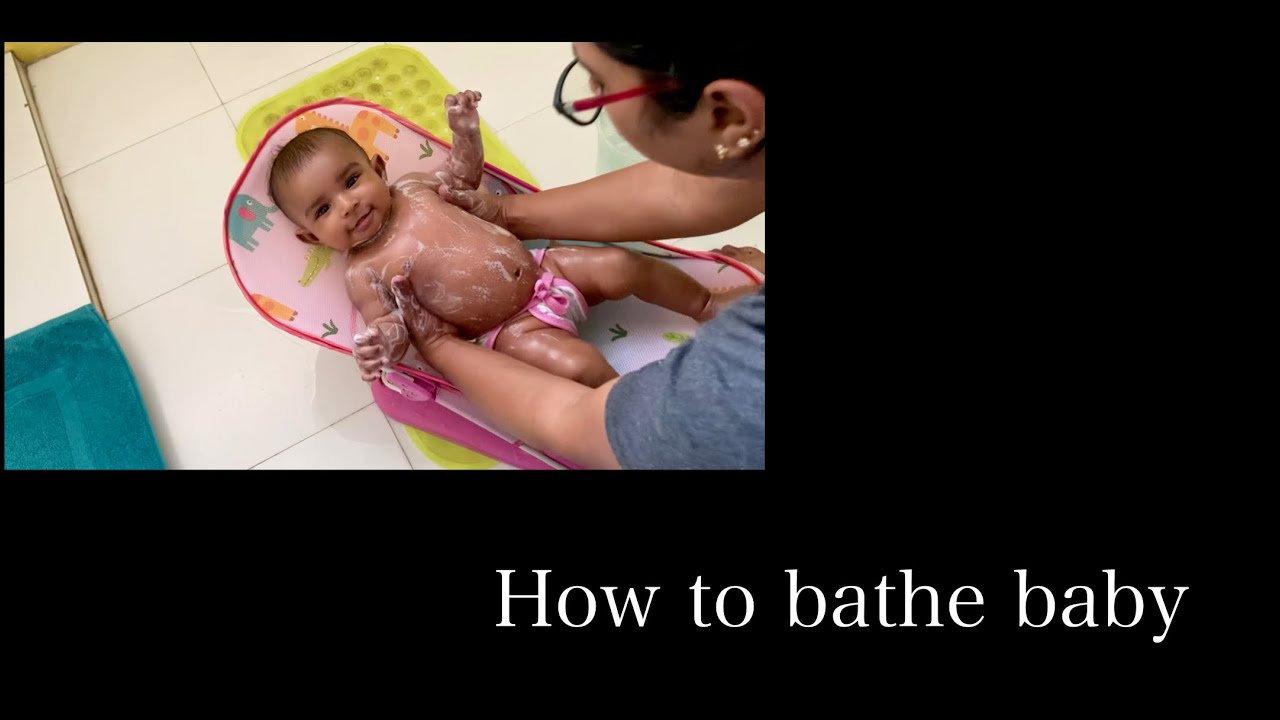 How to bathe baby (head bath)