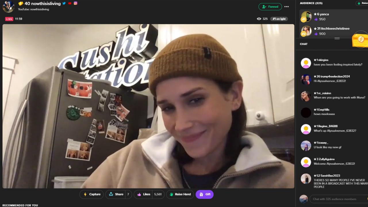 Shannon Beveridge YouNow (November 10)