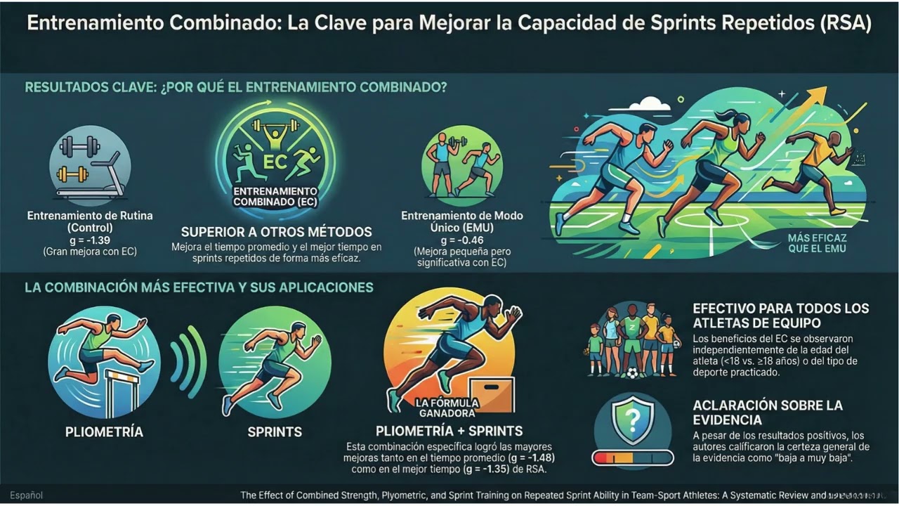 Entrenamiento combinado de fuerza, pliometría y sprint y RSA | JSSM Podcast (ES)