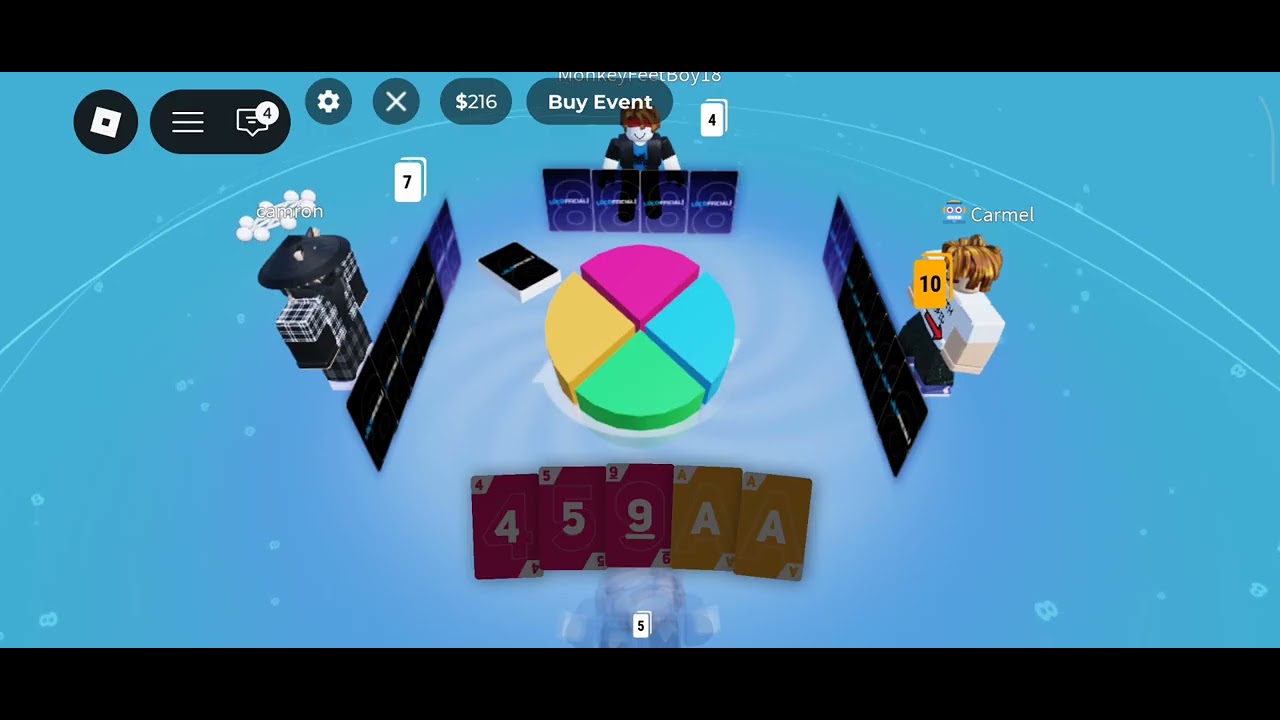 playing uno 