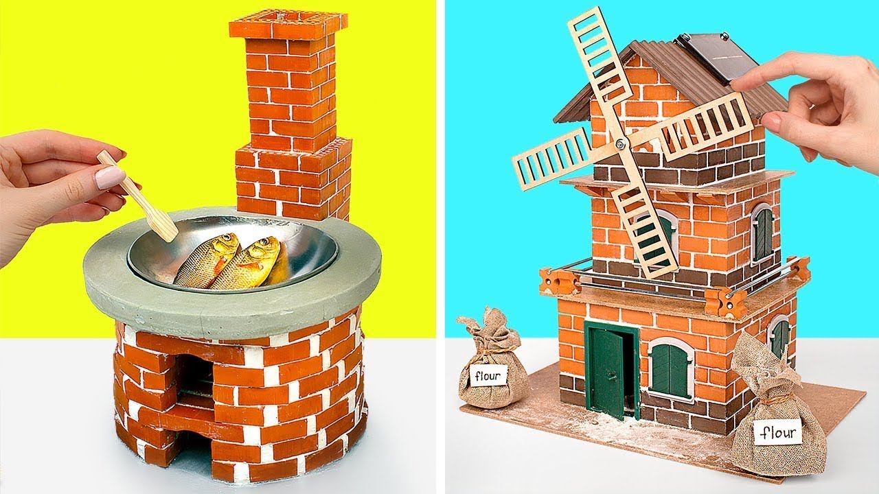 Criações com Tijolos Miniatura para Comidas Minúsculas