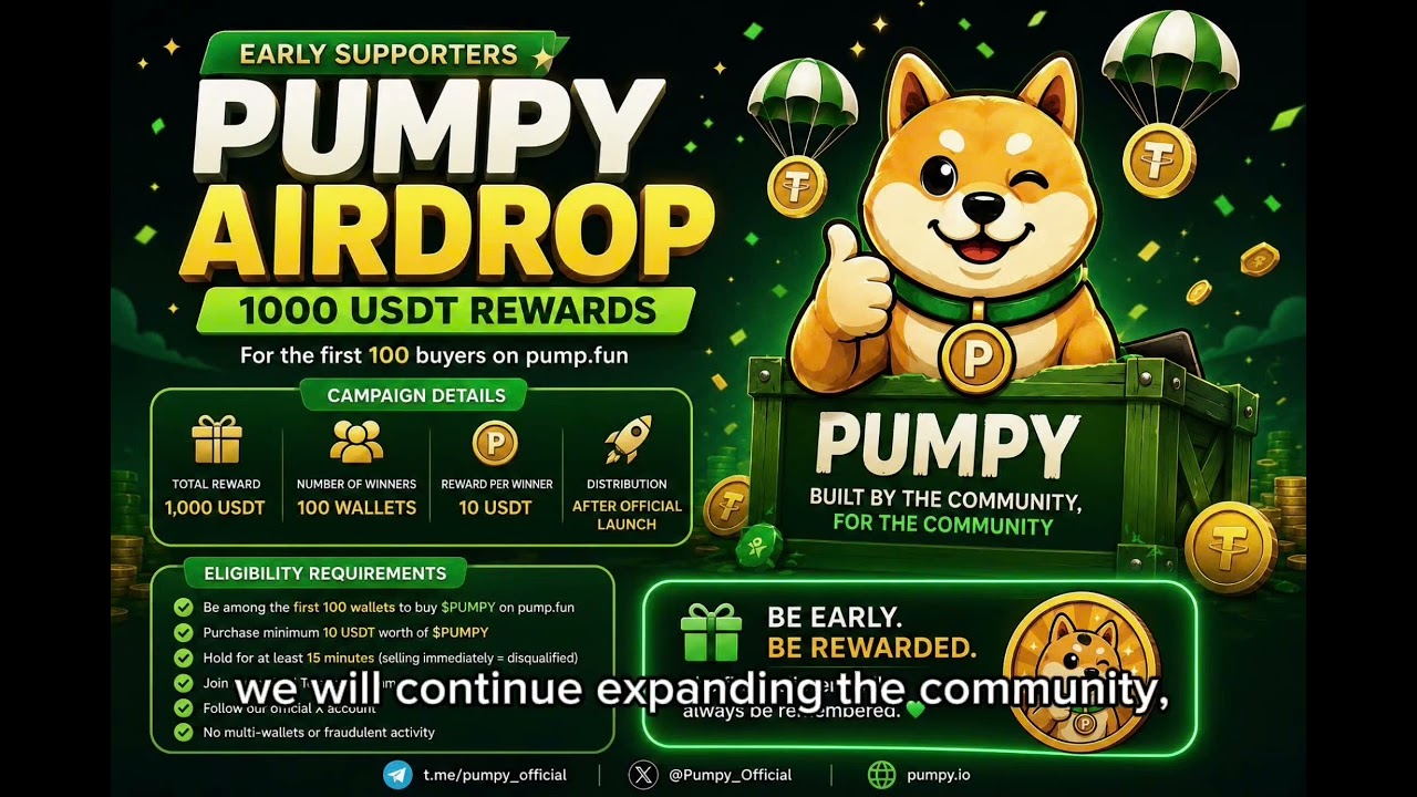 PUMPY Is Launching! | 1000 USDT Airdrop for Early Supporters | The Next Solana Meme Coin?