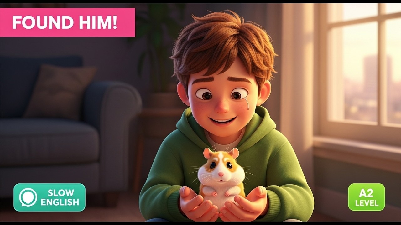 FIRST TIME 🐹 | My New Pet Hamster Ran Away! | Slow English A2