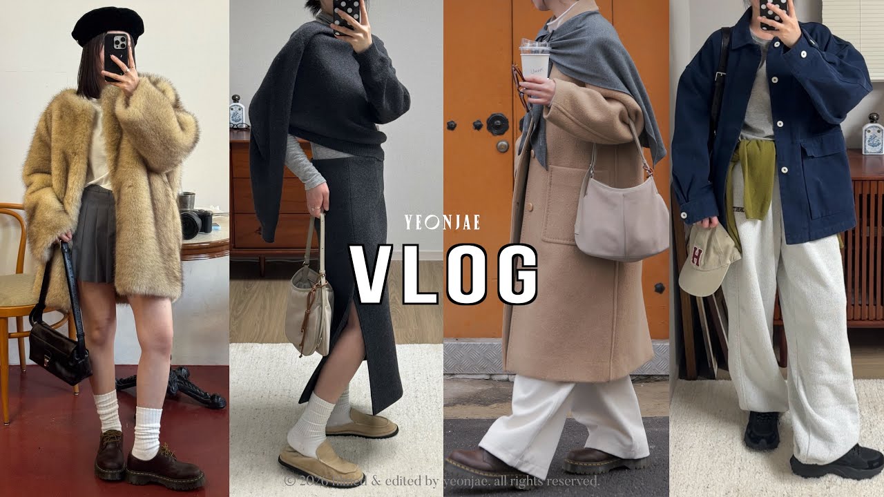 [vlog] OOTDㅣ겨울아웃핏ㅣ리본빛ㅣ에토스ㅣ낫띵리튼ㅣ호와스ㅣ쿠론ㅣ가방추천ㅣ서촌맛집ㅣ파주카페ㅣ피크닉사진전🖼️