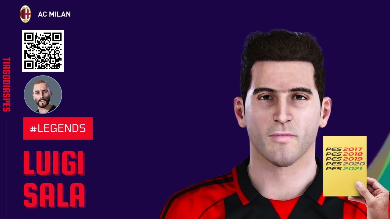 Luigi Sala @TiagoDiasPES (AC Milan, Atalanta, Bari, Sampdoria) Face + Stats | PES 2021