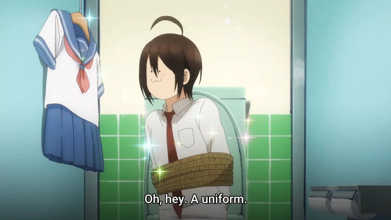 as long as he has sailor uniform and water, he can alive | youkai gakkou