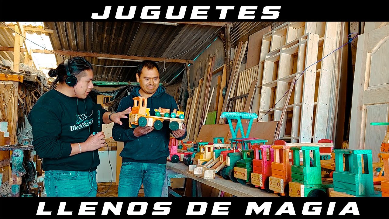 Juguetes tradicionales de madera elaborados en el Pueblo Mágico de TLATLAUQUITEPEC, PUEBLA 🪀🚚🚛🚒🛩