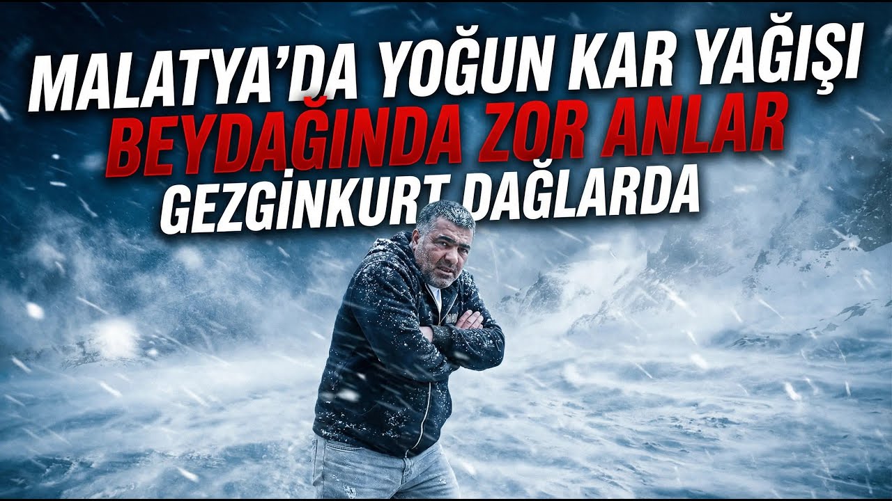 “Malatya’da Beydağı Zirvesi Kar Fırtınası!