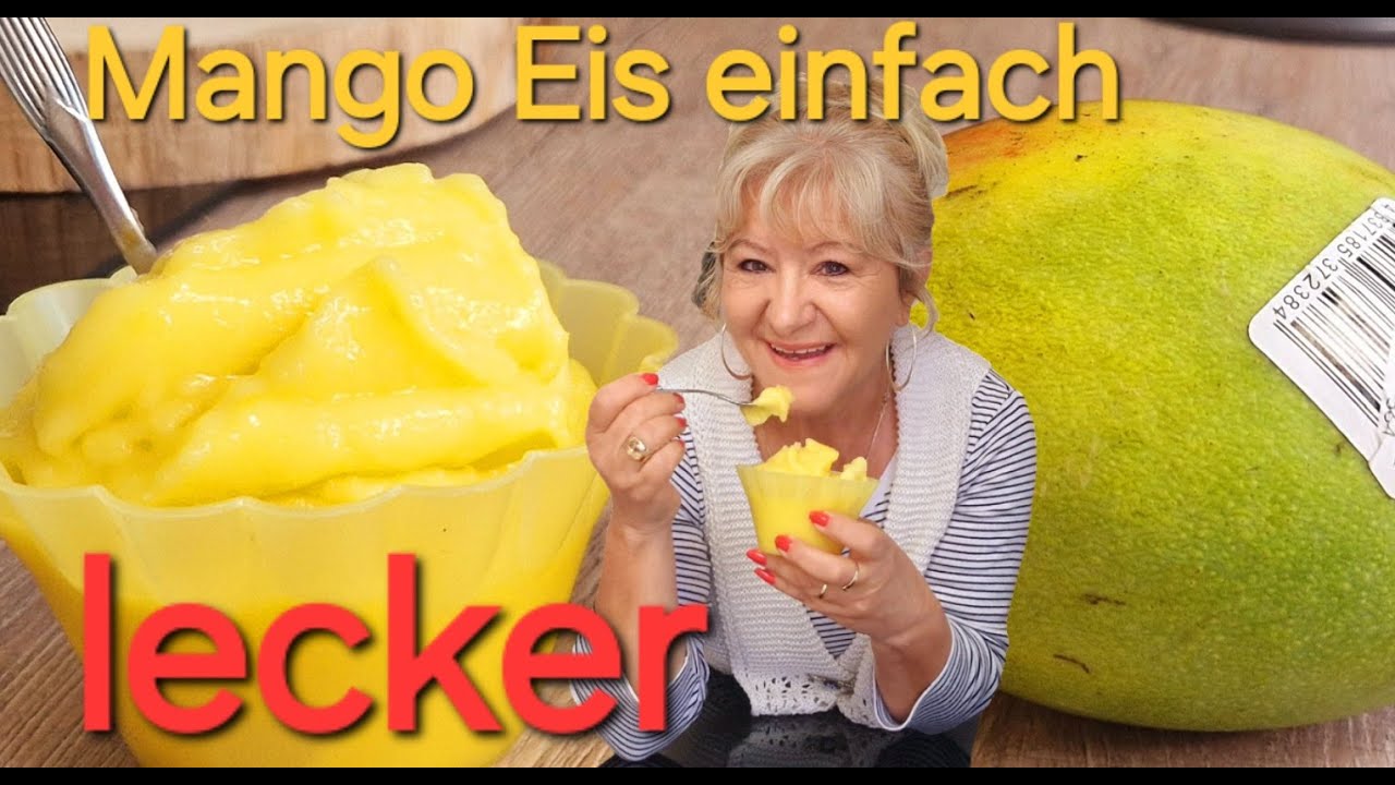 Leckeres Mango Eis mit Kokosmilch zubereitet /   Thermomix &reg; TM5/TM6  TM31