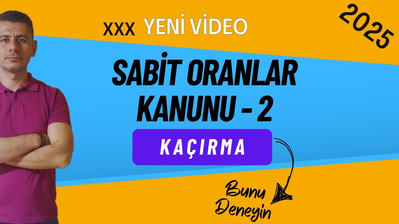 10. Sınıf Kimya | Sabit Oranlar Kanunu | Kaçırma  | 2024