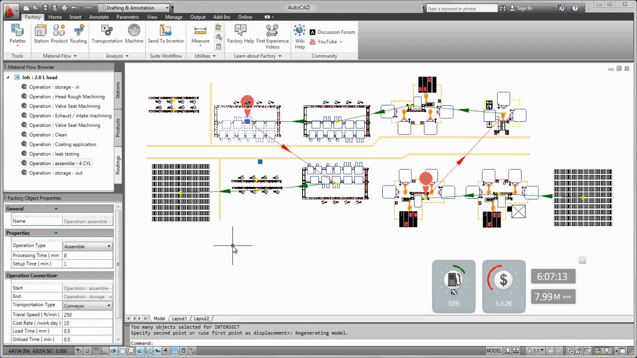 Autodesk Factory Design Suites: Factory Material Flow Analysis