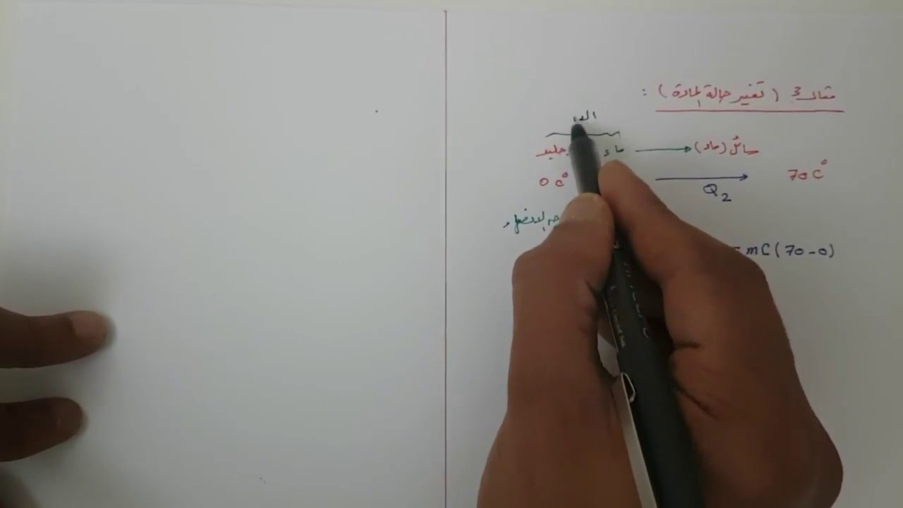 مثال٣ تغير حالة المادة