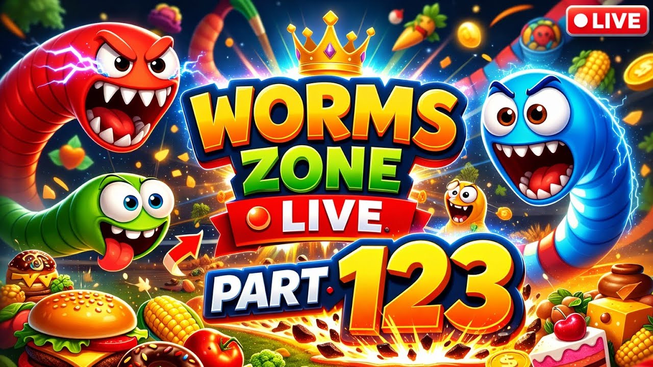 Worms Zone.io Live Stream 🔴🐍 | Eating Everything 🍔🍎 | Non-Stop Fun 🎮😂