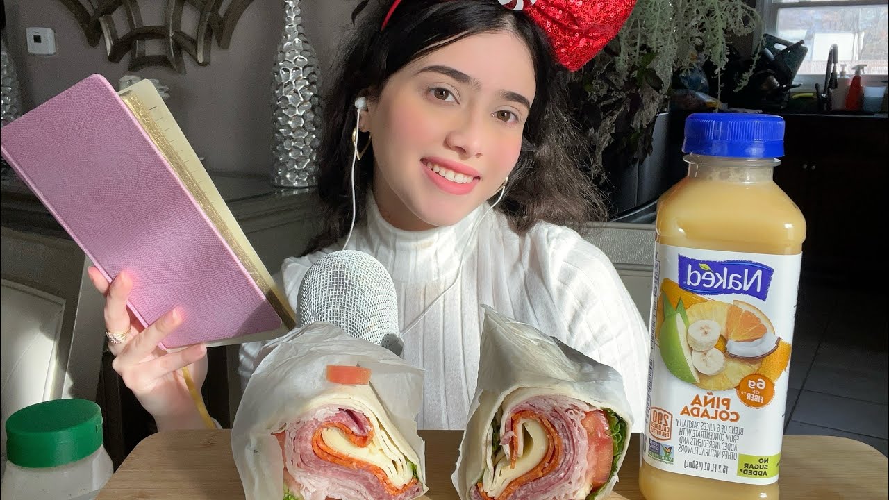 ASMR MUKBANG SALUDABLE ( COMEMOS UN WRAP ITALIANO  MIENTRAS TE LEEO MI LIBRO DE ESTUDIOS BÍBLICOS