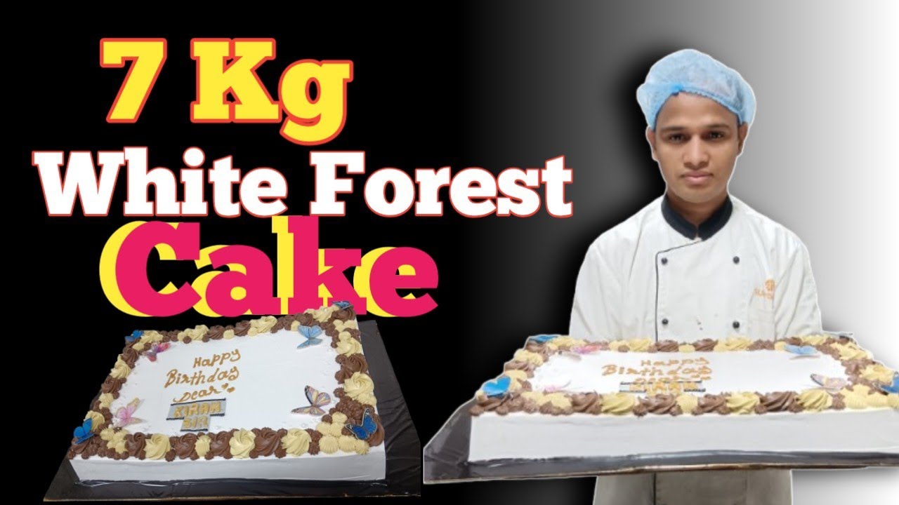 Cake ! White forest cake .. 7 Kg cake .. big cake Decoretion .. cake white forest ..😋