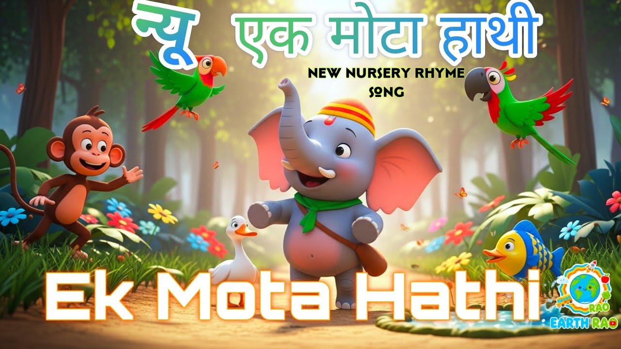 Ek Mota Hathi Ghumne Chala, एक मोटा हाथी, Nursery Poems and Cartoon Songs for Kids