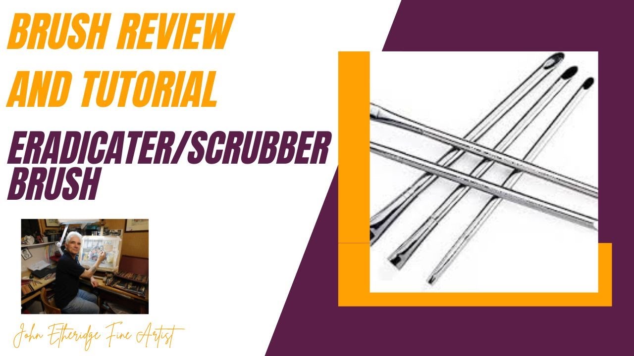 Watercolour Eradicater/Scrubber brush review and tutorial (Royal Langnickel)