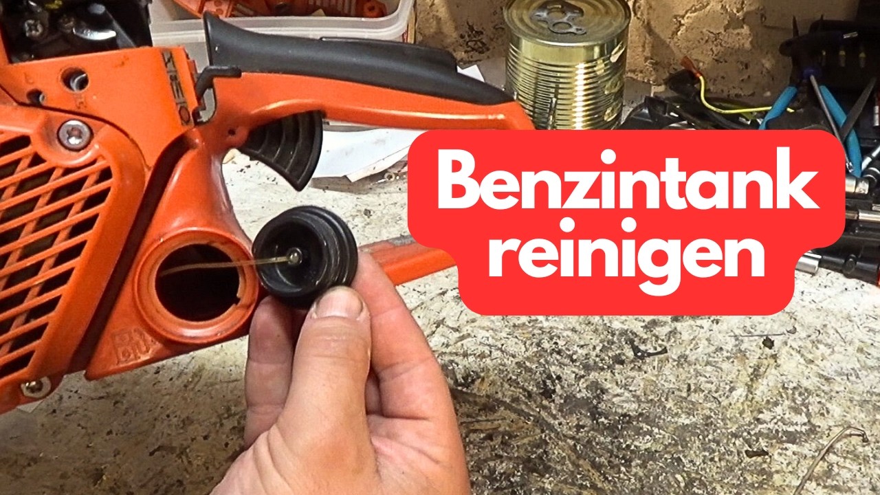 Benzintank reinigen bei Kettensäge und Gartengeräten