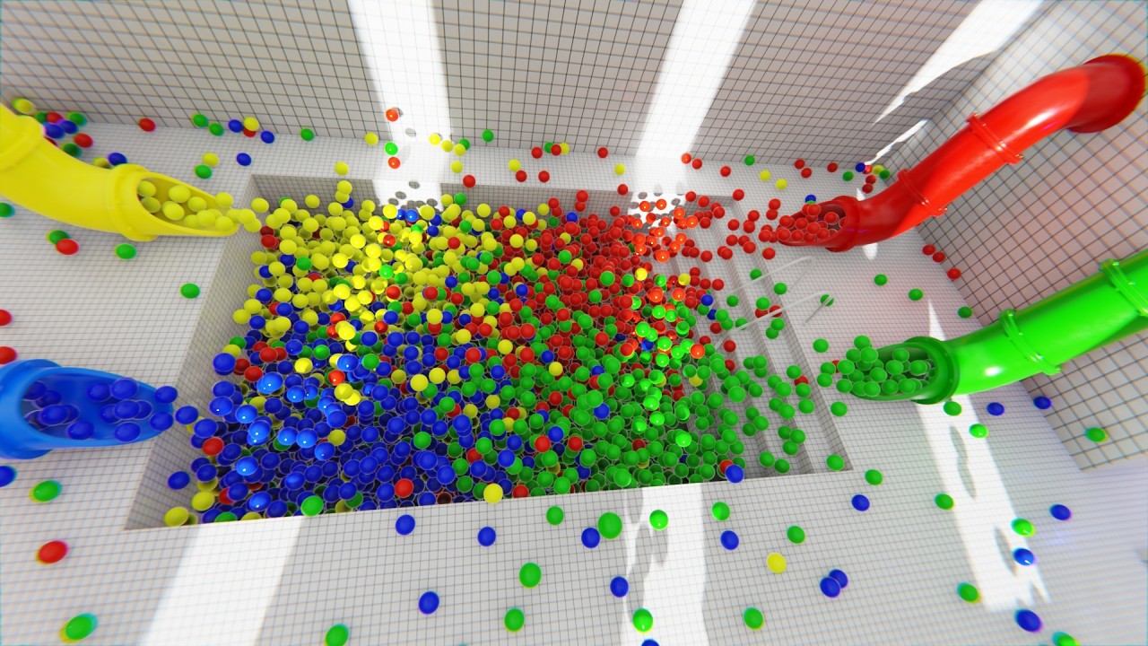 10,000 Balls Fill a LIMINAL POOL | Blender Rigid Body Simulation