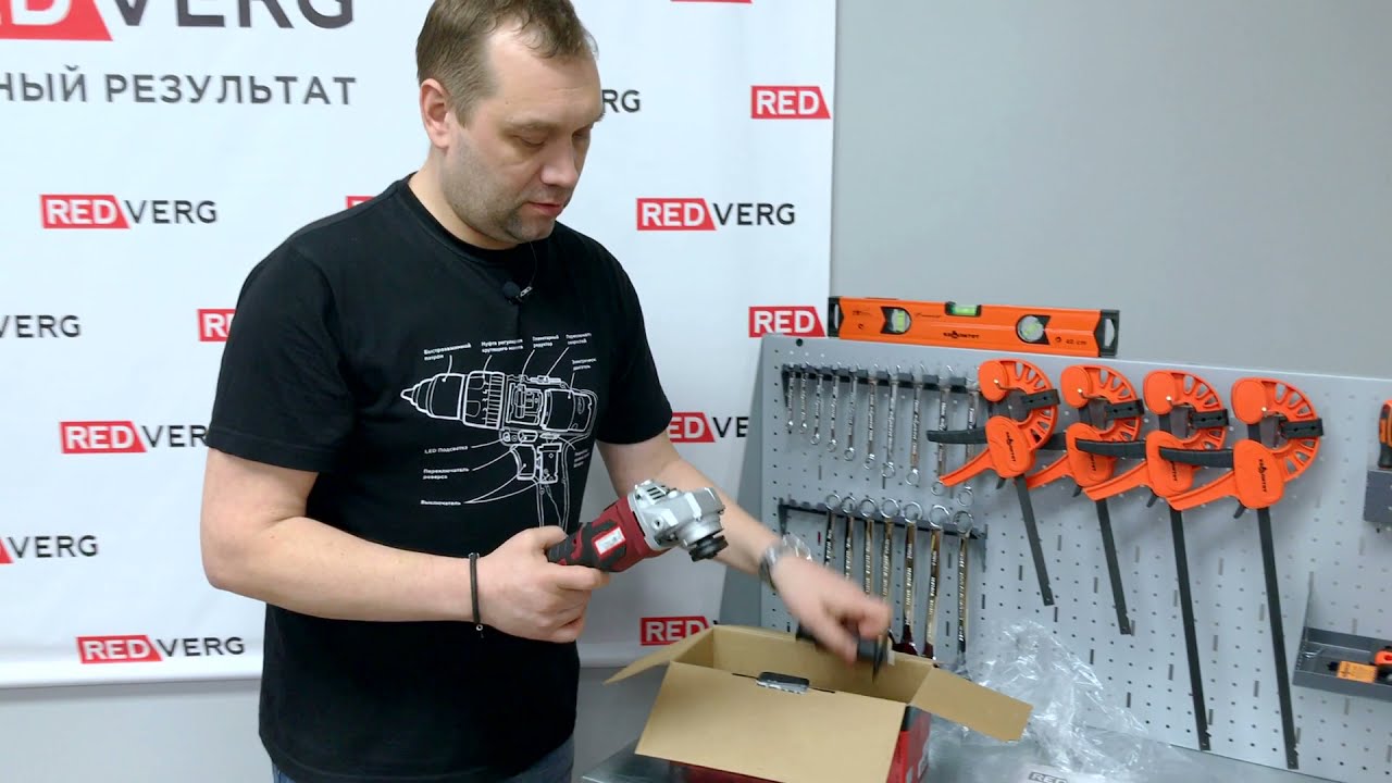 Обзор бесщеточной аккумуляторной болгарки RedVerg RD-AG18V/BL