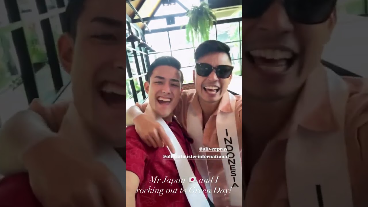 Oliver—Mister International Indonesia with Mister International Japan 