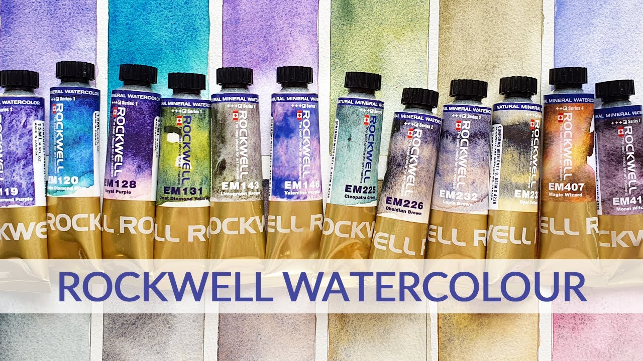 Granulating Watercolors | Review & Swatches: Rockwell Watercolor, Entire Self-Evolving Color Range
