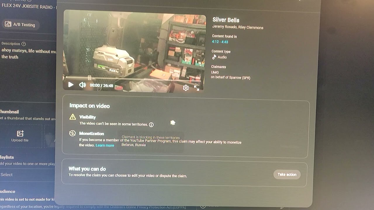 Youtube Copyright Restricted Me :(