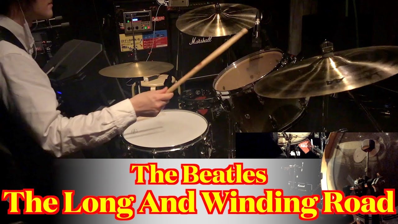 The Beatles - The Long And Winding Road  (Drums cover from fixed angle)