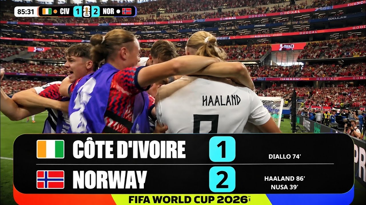 Norway 2-1 vs Ivory Coast Highlights | Ivory Coast vs Norway Fifa World Cup 2026 Full Highlights